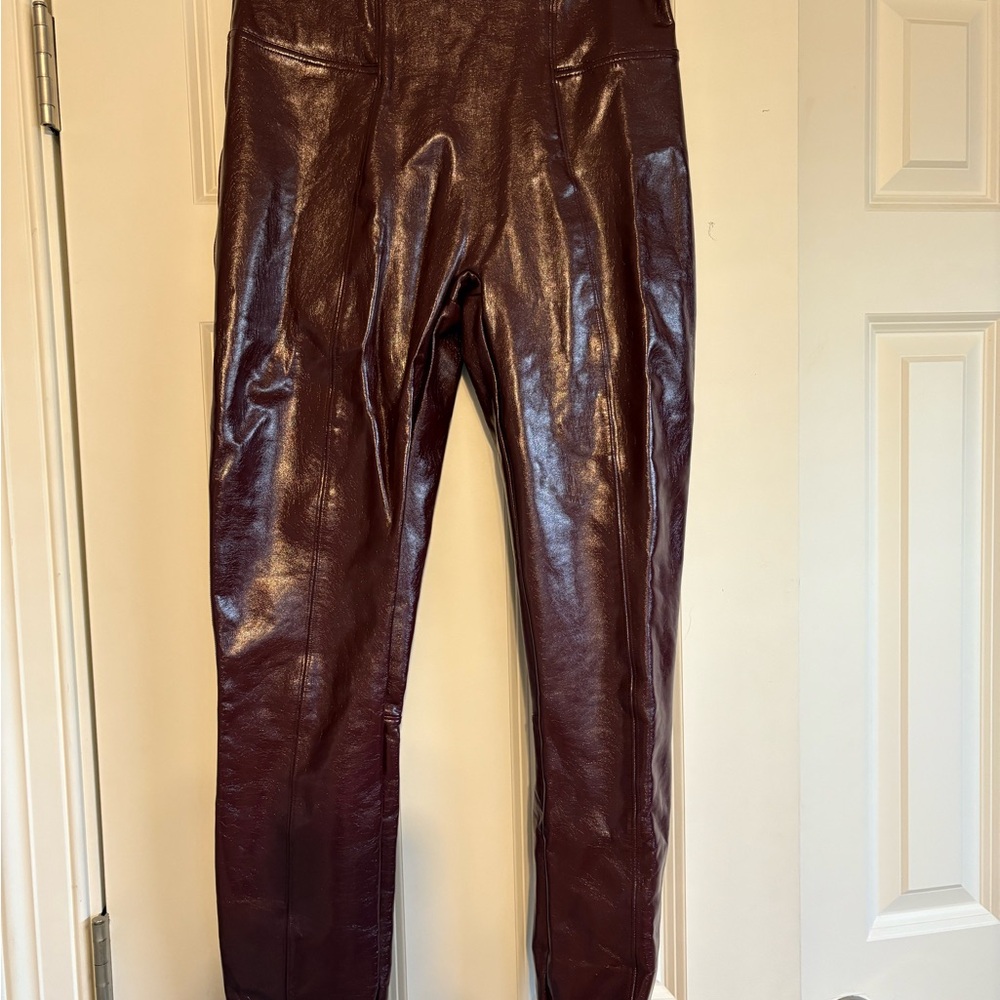 Women’s Spanx Burgundy Leather Pants